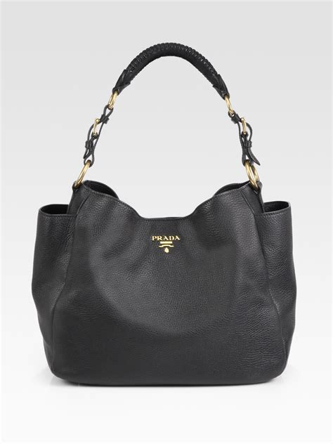 prada vitello daino satchel black|prada vitello leather satchel.